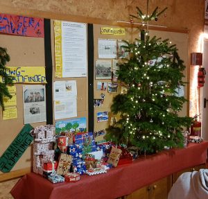 Die Geschenke für die Tombola.